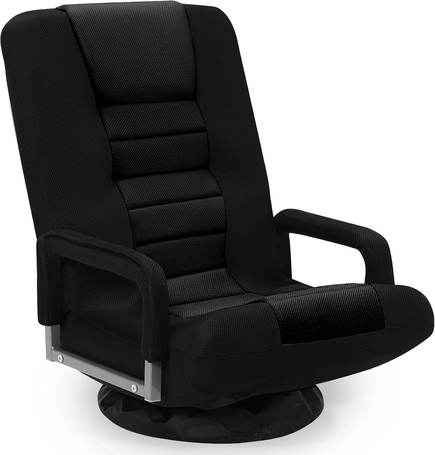 Black Swivel Folding Floor Gaming Chair