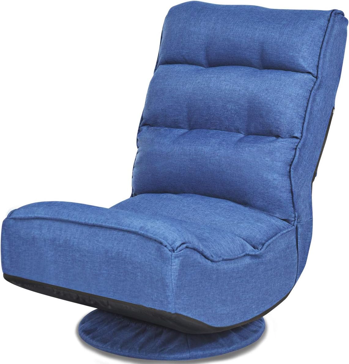 Blue Swivel Adjustable Folding Floor Gaming Chair