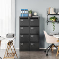 Black Lockable Metal 4‑Drawer Vertical File Cabinet