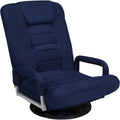 Navy Swivel Foldable Floor Gaming Rocker Chair