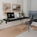 Black Pine Wall‑Mounted Fold‑Down Floating Desk