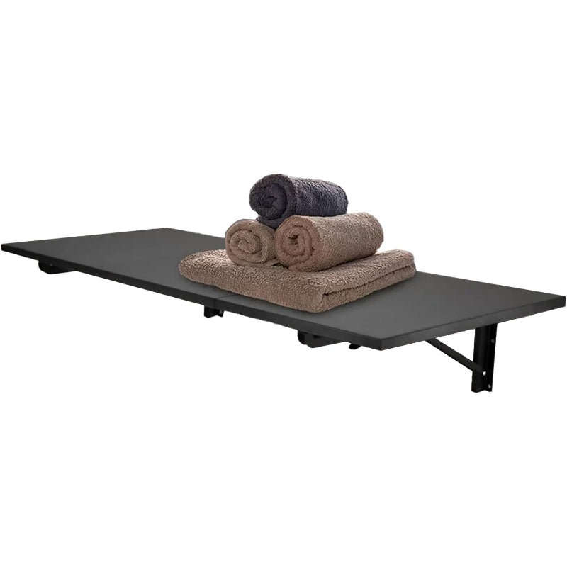 Black Wall‑Mounted Drop‑Down Folding Table