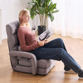 Gray Adjustable Folding Floor Gaming Chair