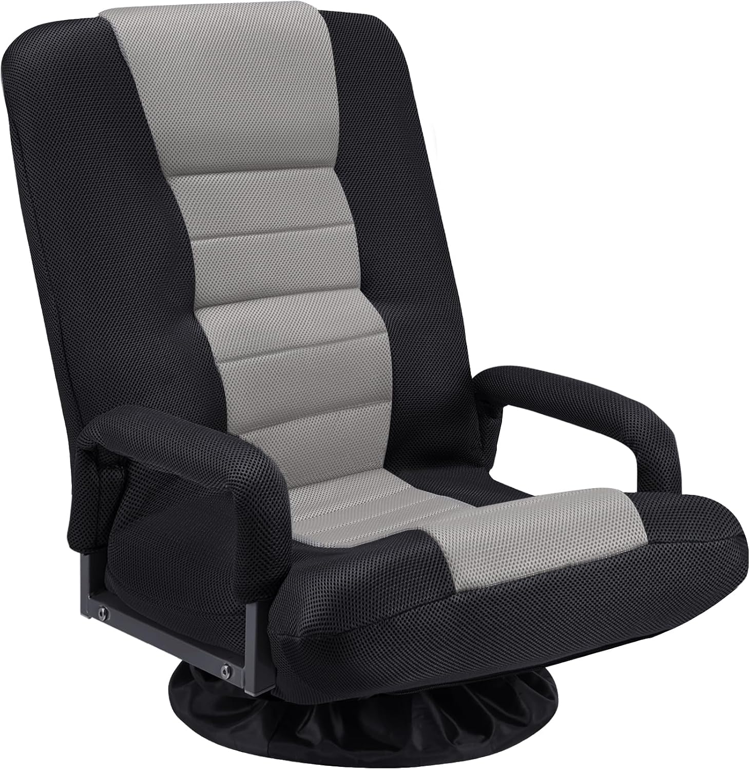 Grey Swivel Folding Floor Gaming Chair