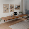 Teak Pine Wall‑Mounted Fold‑Down Workbench Desk