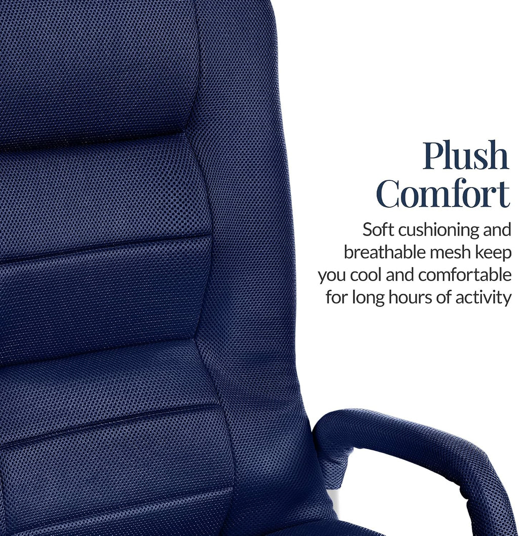 Navy Swivel Foldable Floor Gaming Rocker Chair