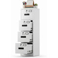 White Lockable Metal 4‑Drawer Vertical File Cabinet